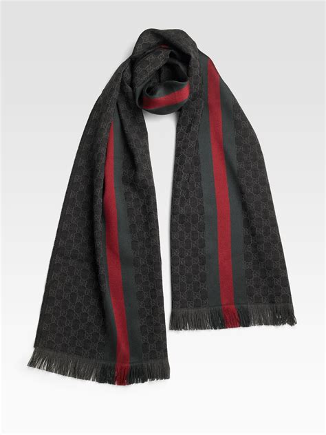 mens gucci knit scarf|cheap gucci scarf men.